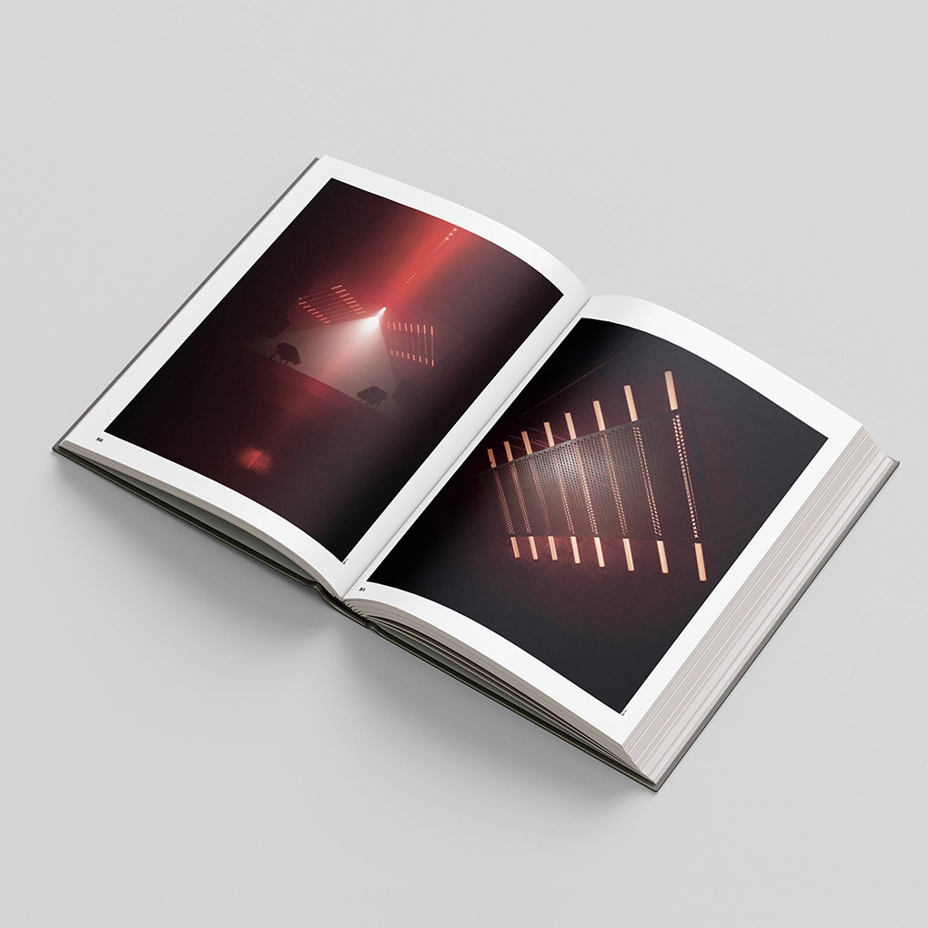 An interior spread, featuring moody photography.